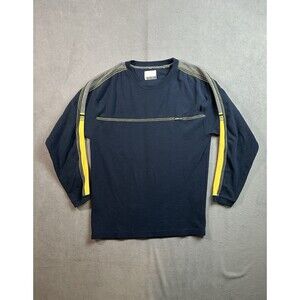 VTG Point Zero Striped Layer Waffel Thermal Skater Y2K Thick Shirt Men’s XL